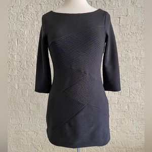 White House Black Market Black Mini Dress WHBM Fitted Size Small